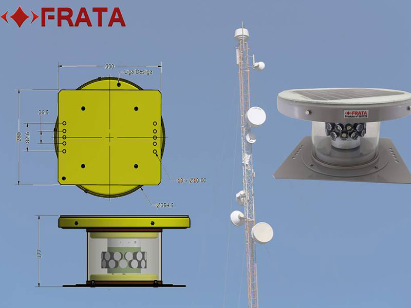 Balizador Aeronáutico Solar Média Intensidade